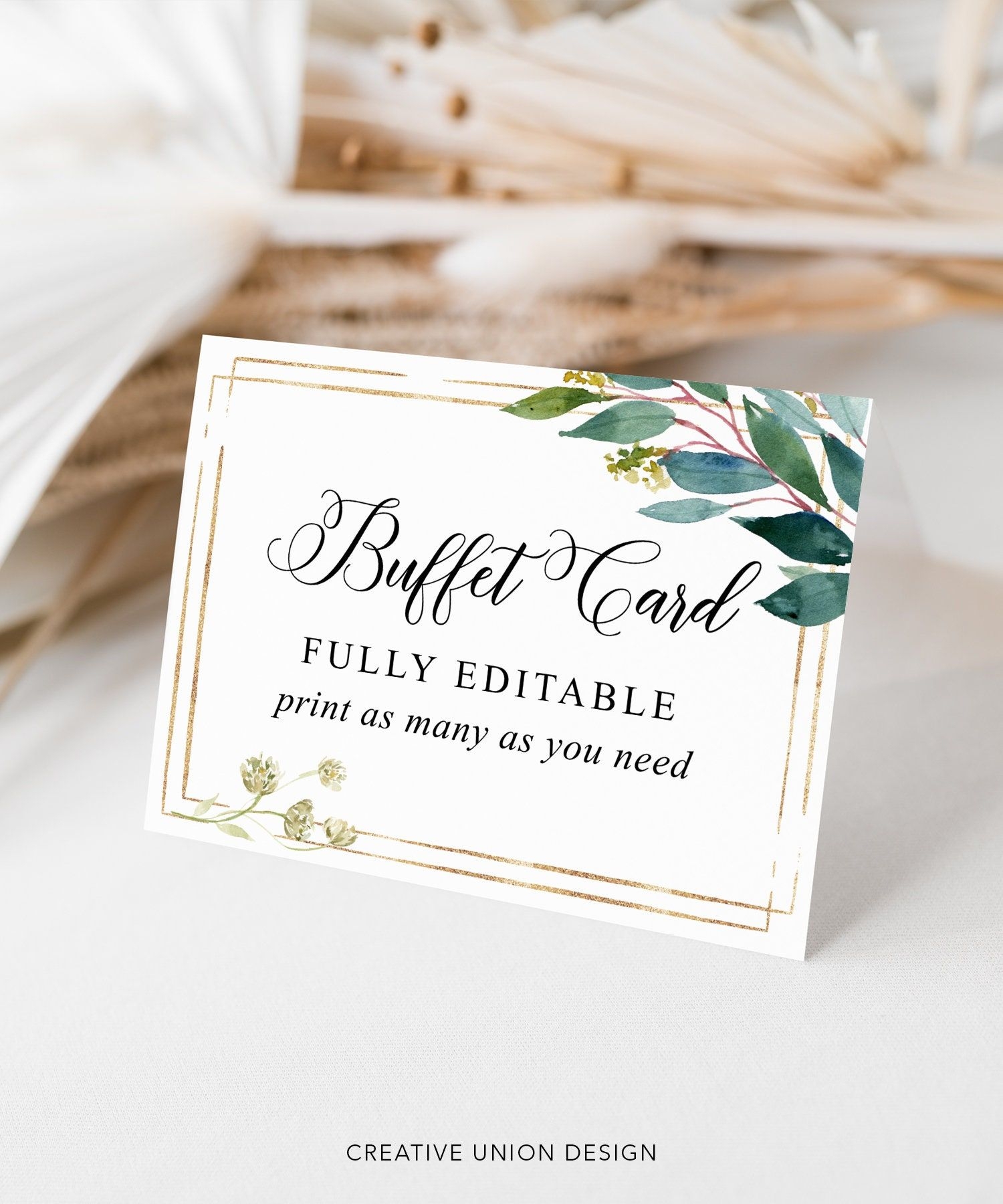 Buffet Food Signs Printable Food Labels Tented Cards Template