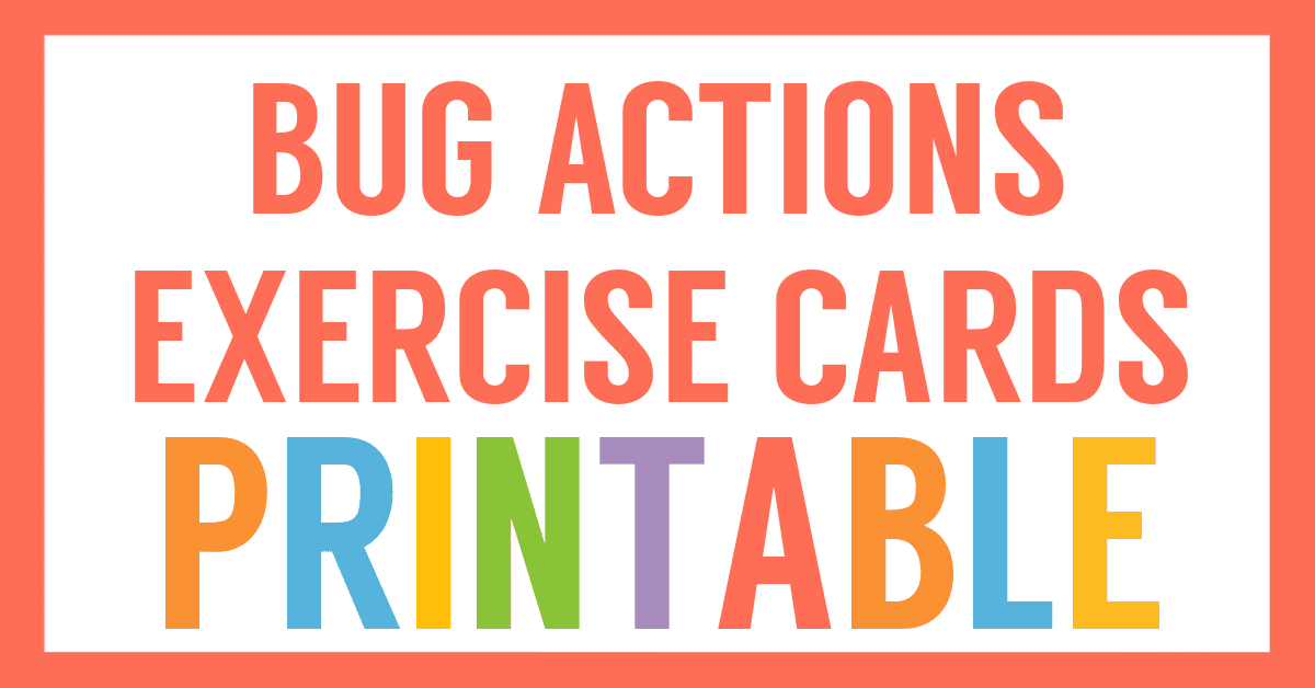 free printable bug movement cards