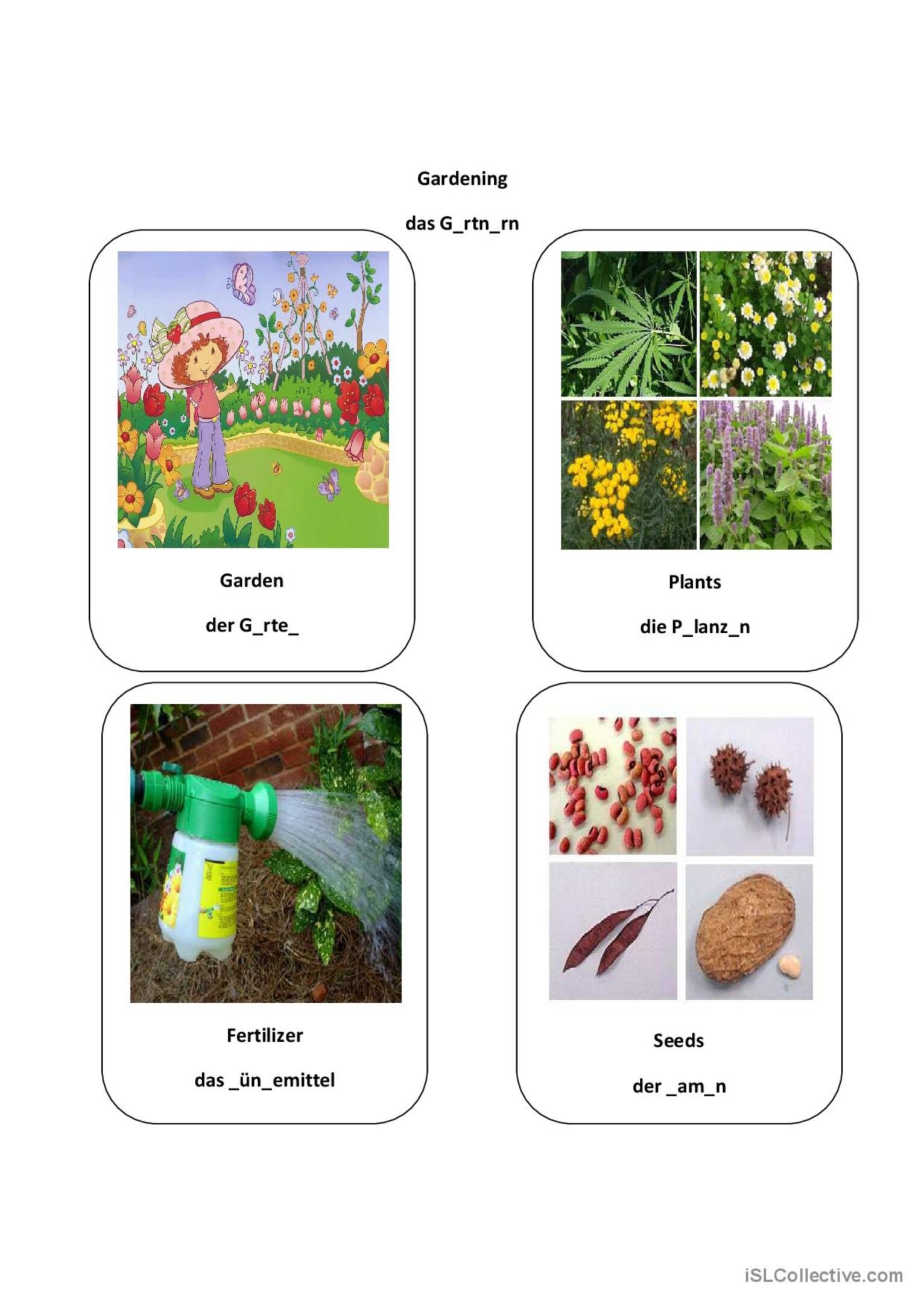  bung G rtnern Gardening English ESL Worksheets Pdf Doc