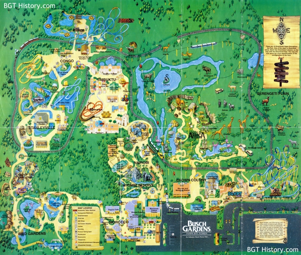Busch Gardens Florida Map Free Printable Maps