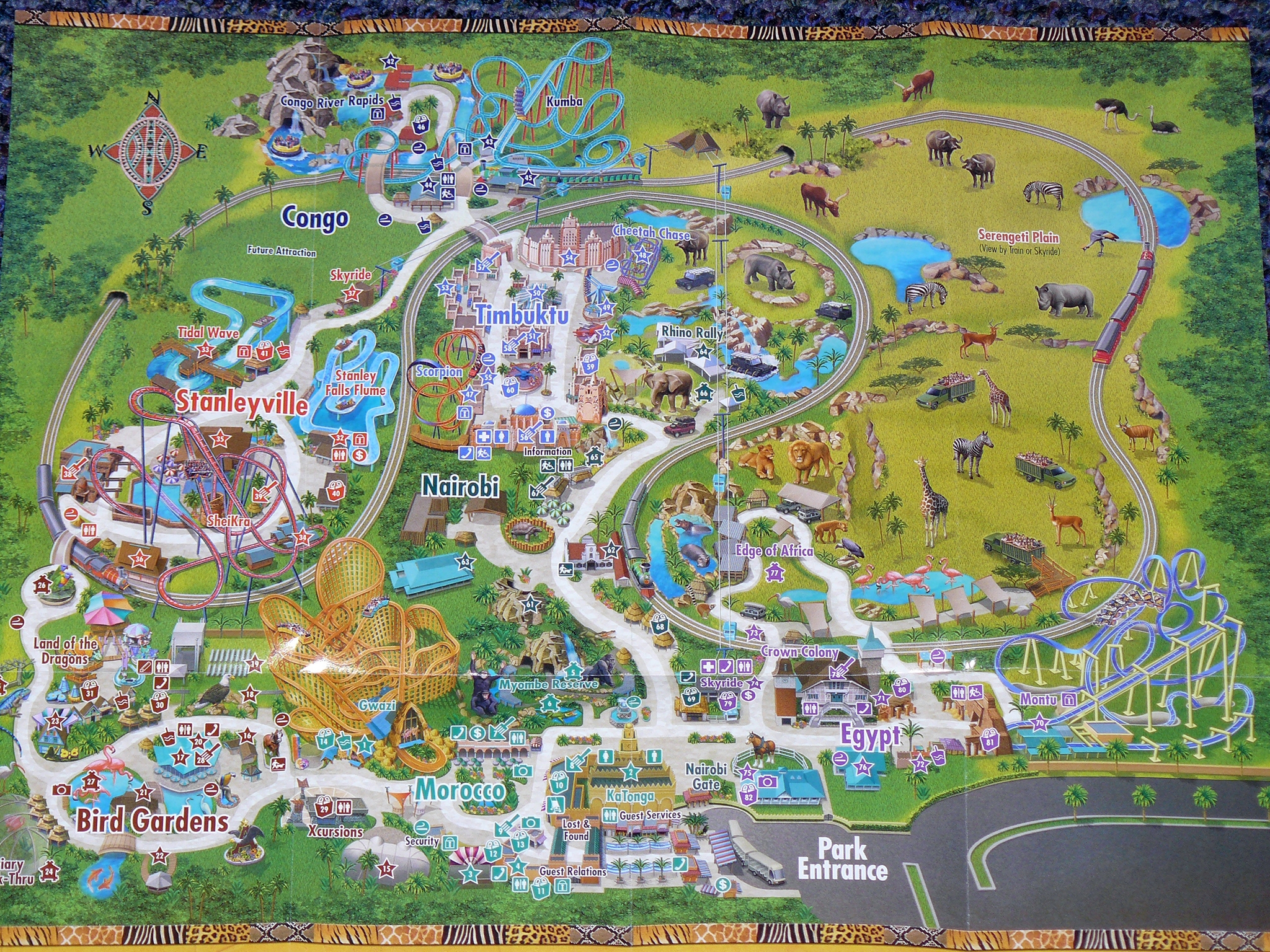 Busch Gardens Florida Map Printable Maps