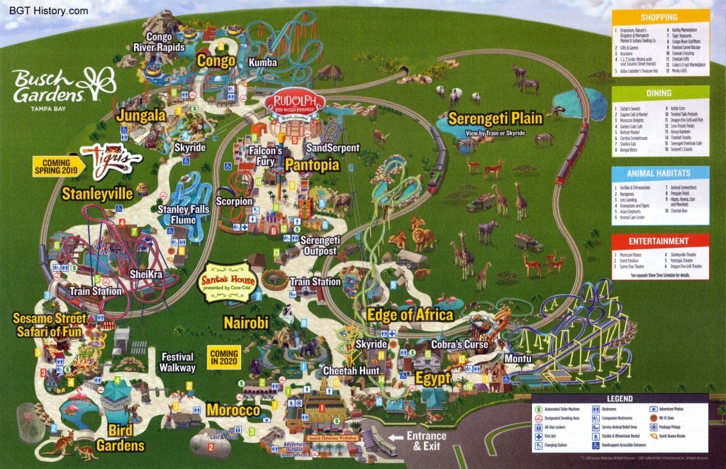 Busch Gardens Orlando Map Wells Printable Map