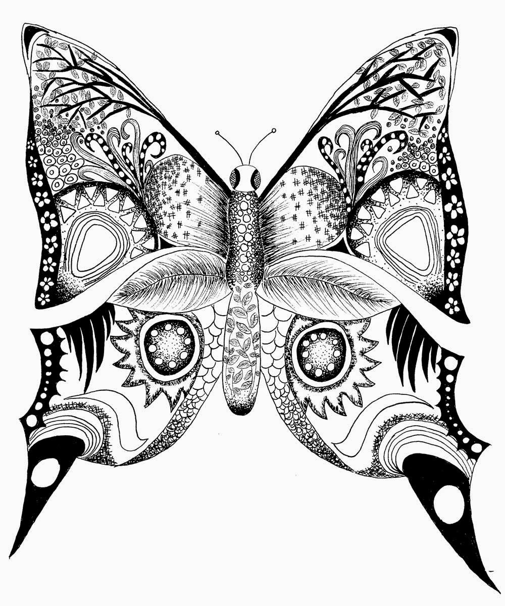 free printable butterfly coloring pages