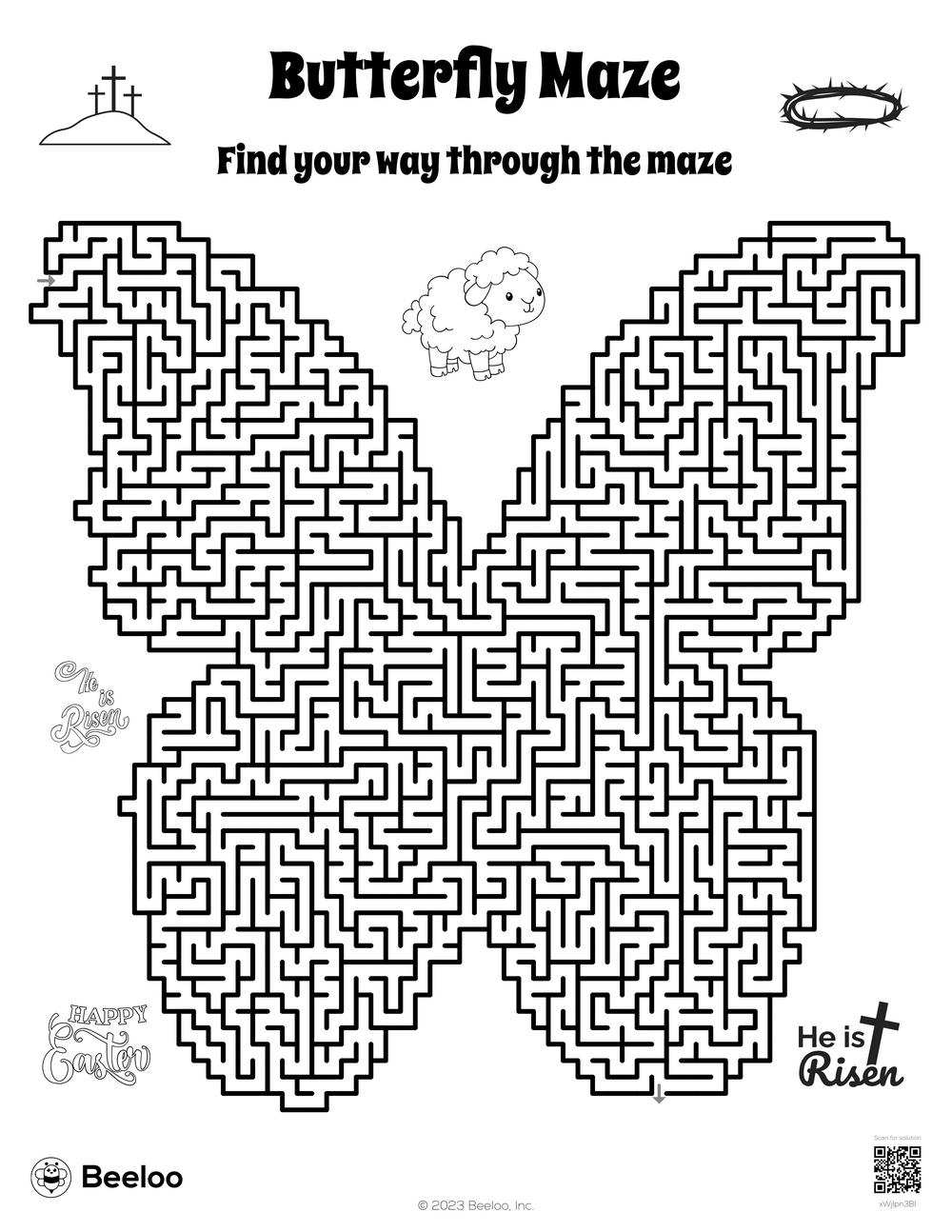 garden maze printable