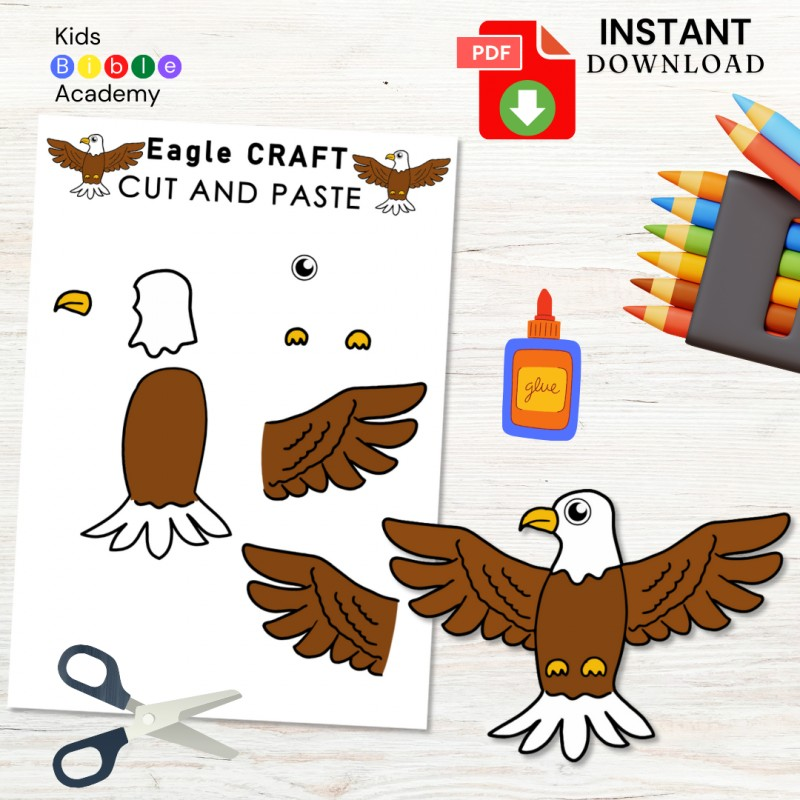 Buy Printable Eagle Craft Bible Animal Craft Bible Activity Bible