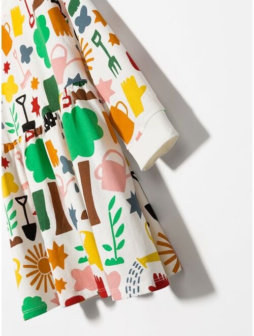 Buy Stella McCartney Kids Gardening Print Cotton Dress Online Topofstyle