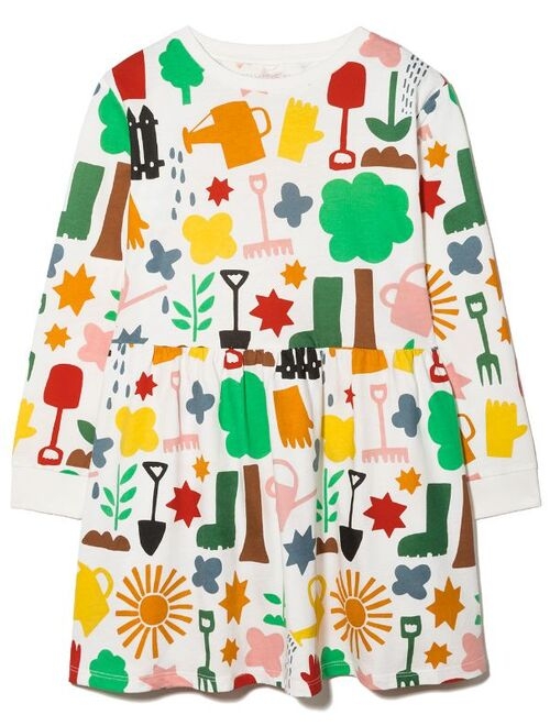 Buy Stella McCartney Kids Gardening Print Cotton Dress Online Topofstyle