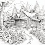 Cabin In The Woods Coloring Pages Printable Downloadable Coloring