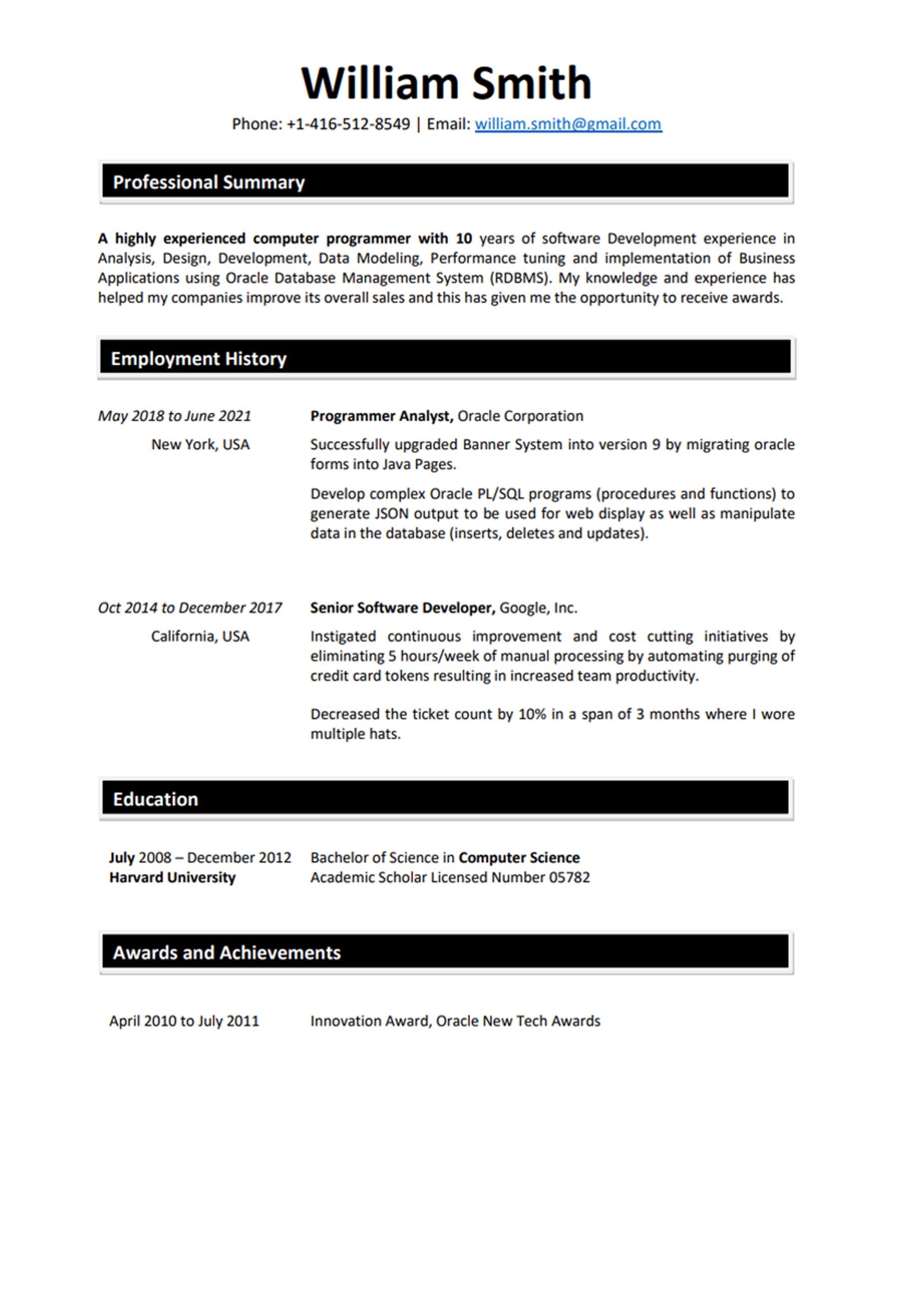 Canada Resume Builder Build Your Canadian Resume And Land Your Dream