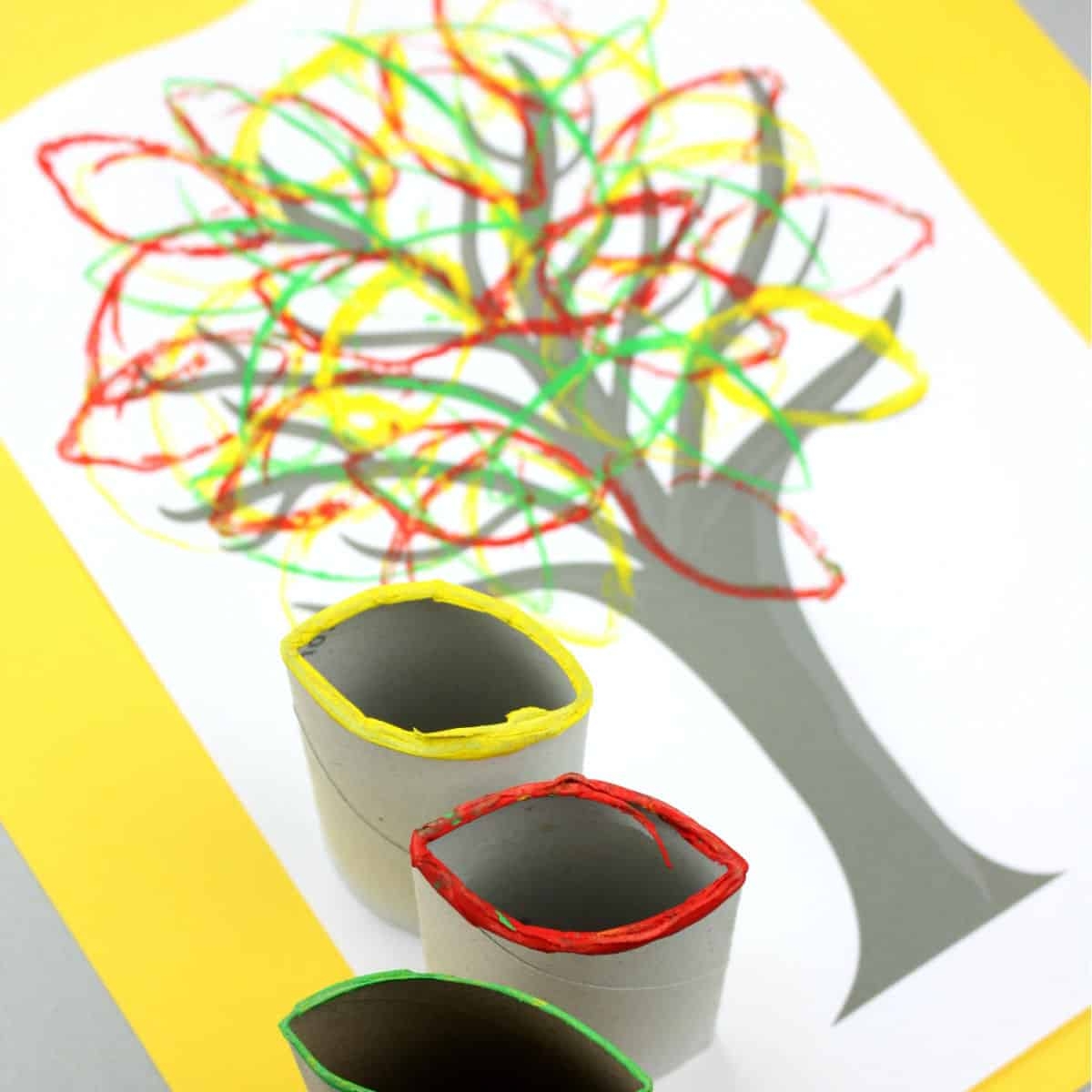Cardboard Tube Fall Tree Art Emma Owl