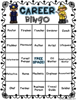 free printable career bingo cards