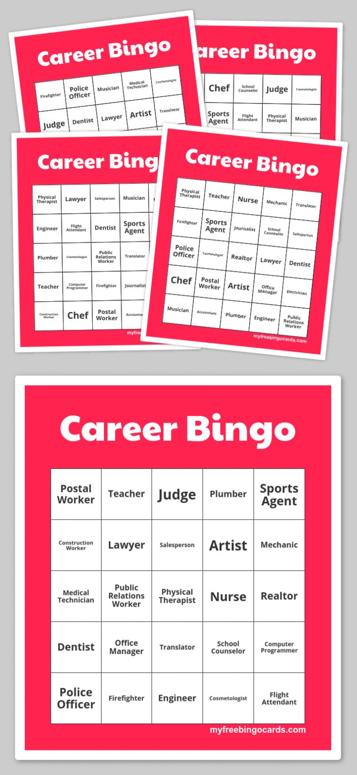 Career Bingo Free Printable Bingo Cards Bingo Cards Free 