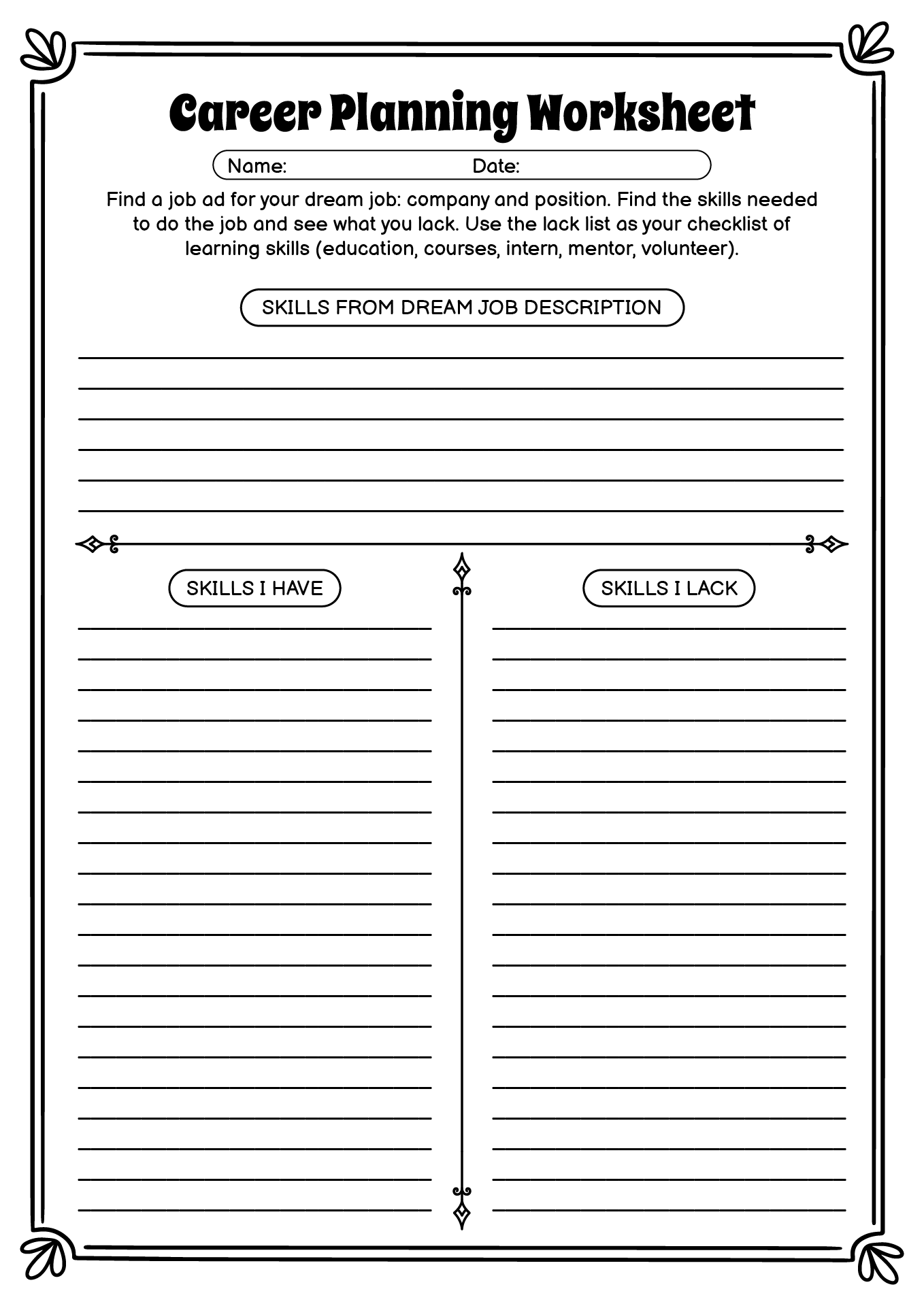 Career Worksheets For Elementary Students
