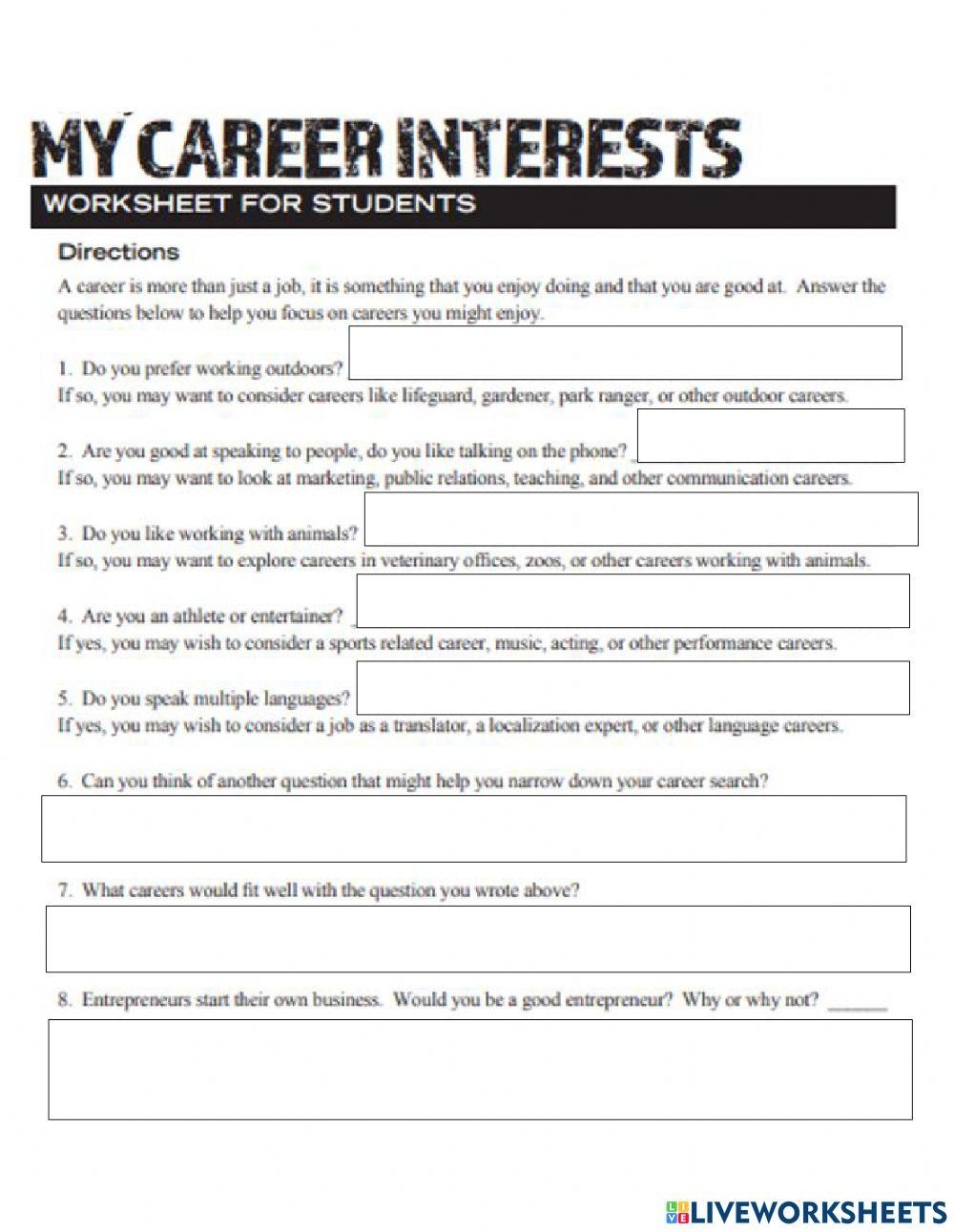 Career Worksheets For First Graders Worksheets Library