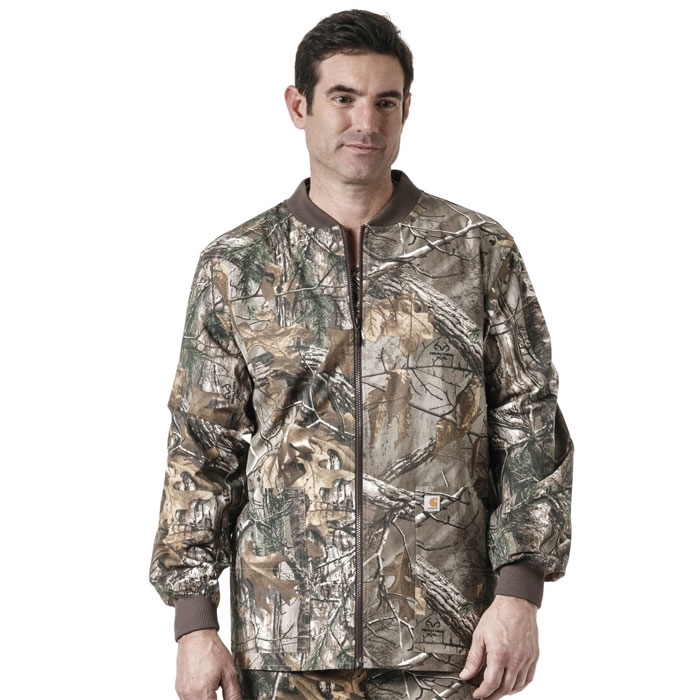 Carhartt C85405 RTX Mens Zipper Front Print Jacket RealTree Camo 