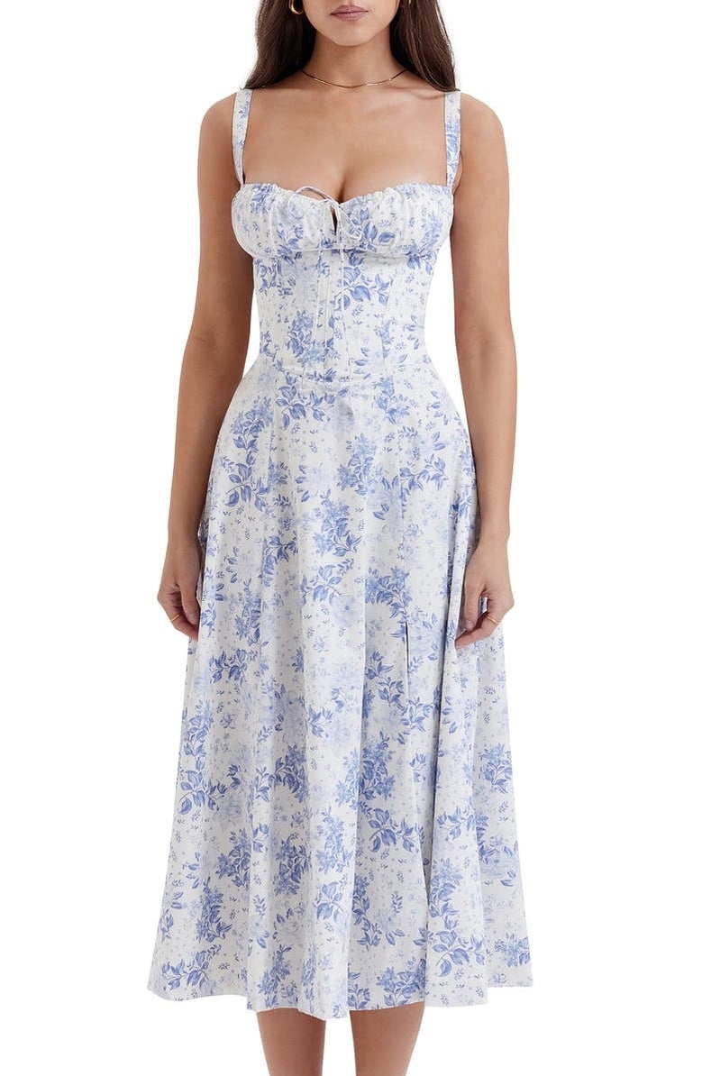 Carmen Print Bustier Sundress Remtica Shop
