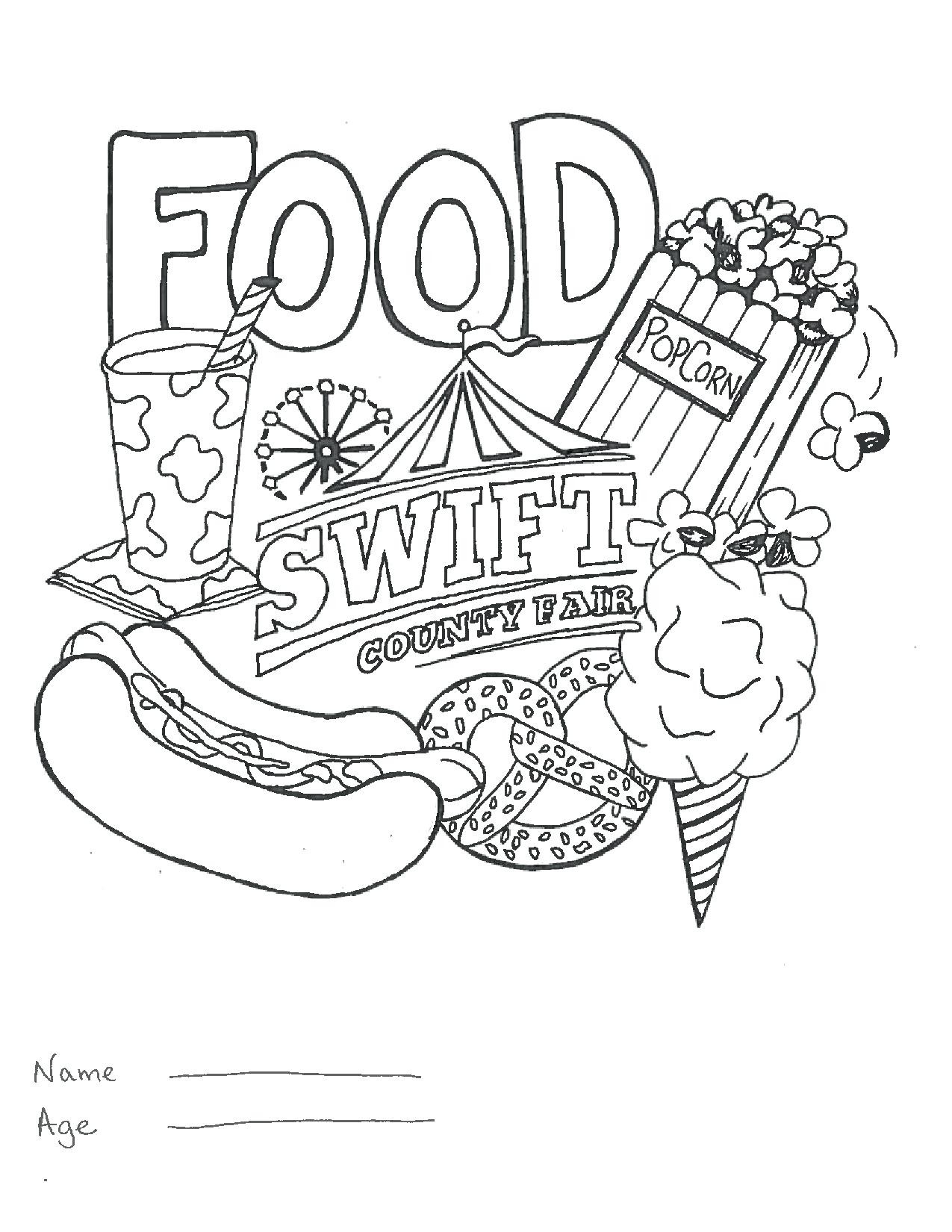 food coloring pages for girls