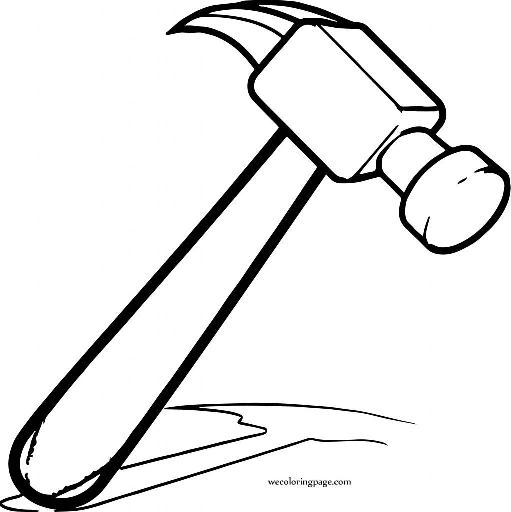 Carpenter Hammer Coloring Page Wecoloringpage Free Printable
