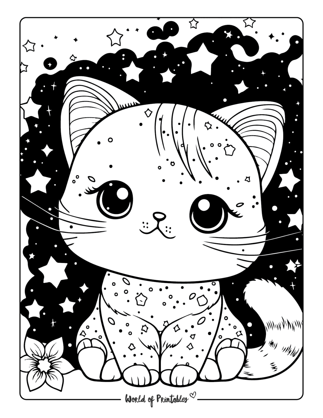 Cat Coloring Pages For Kids Adults World Of Printables