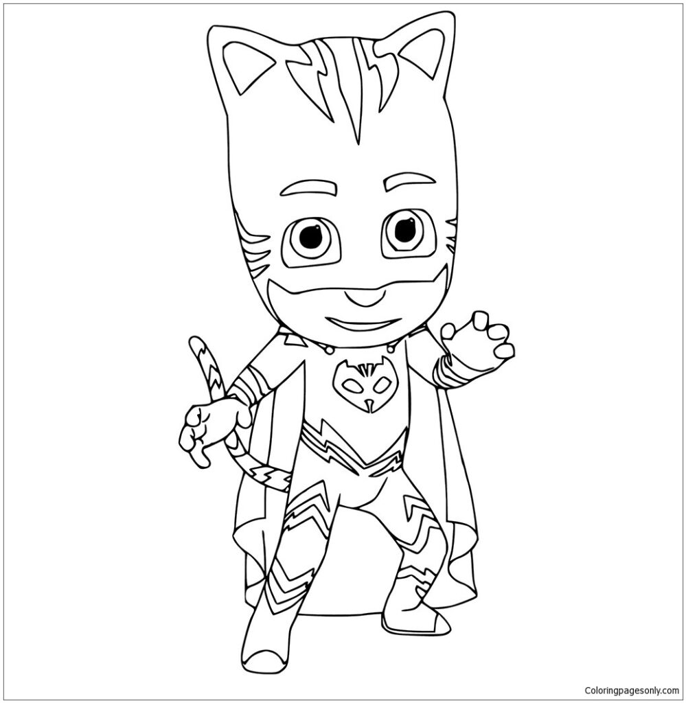 Catboy Pj Mask Coloring Page Free Printable Coloring Pages