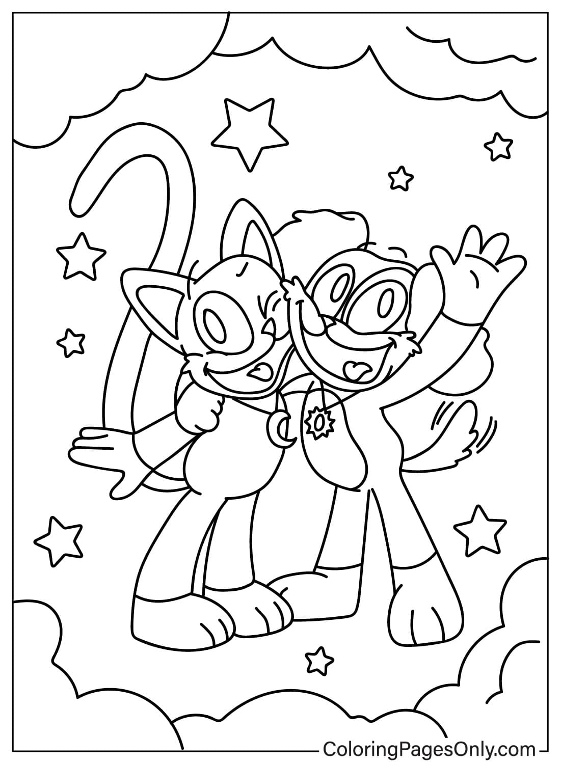 Cat Nap Coloring Page