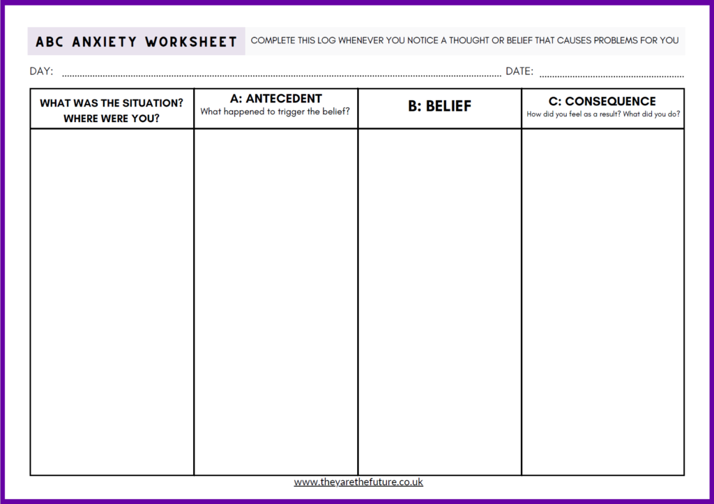 CBT Separation Anxiety Worksheet HappierTHERAPY Worksheets Library 