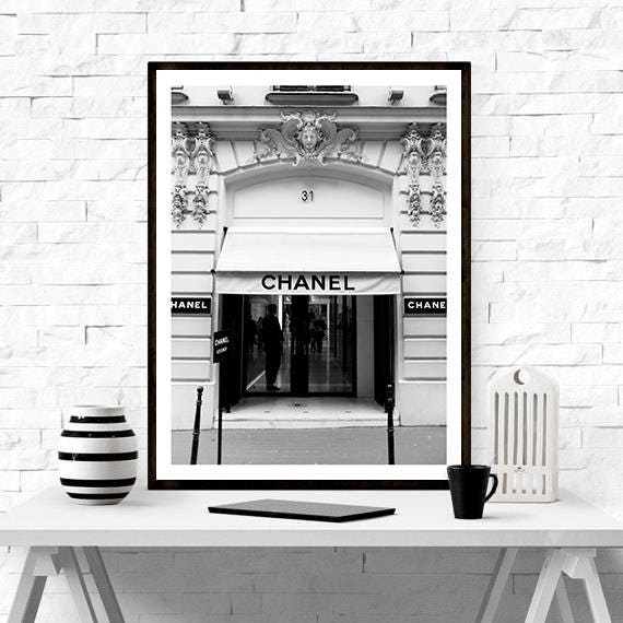 Chanel Paris Store Fashion Print Art Print Chanel Store Etsy