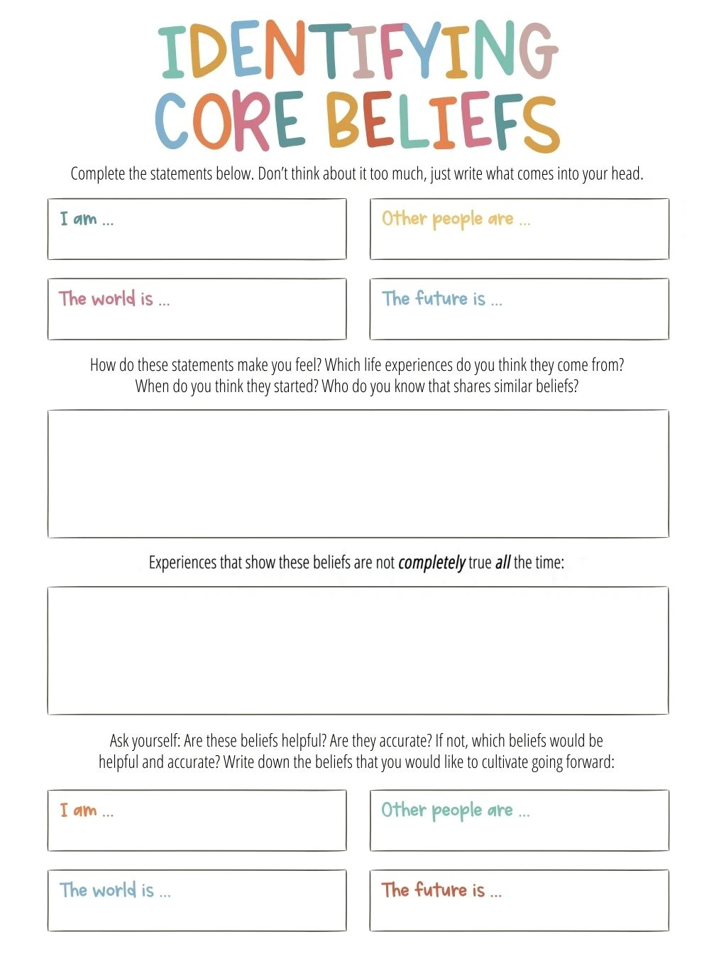 Chapter 8 Core Beliefs Identifying And Modifying The Source Of 