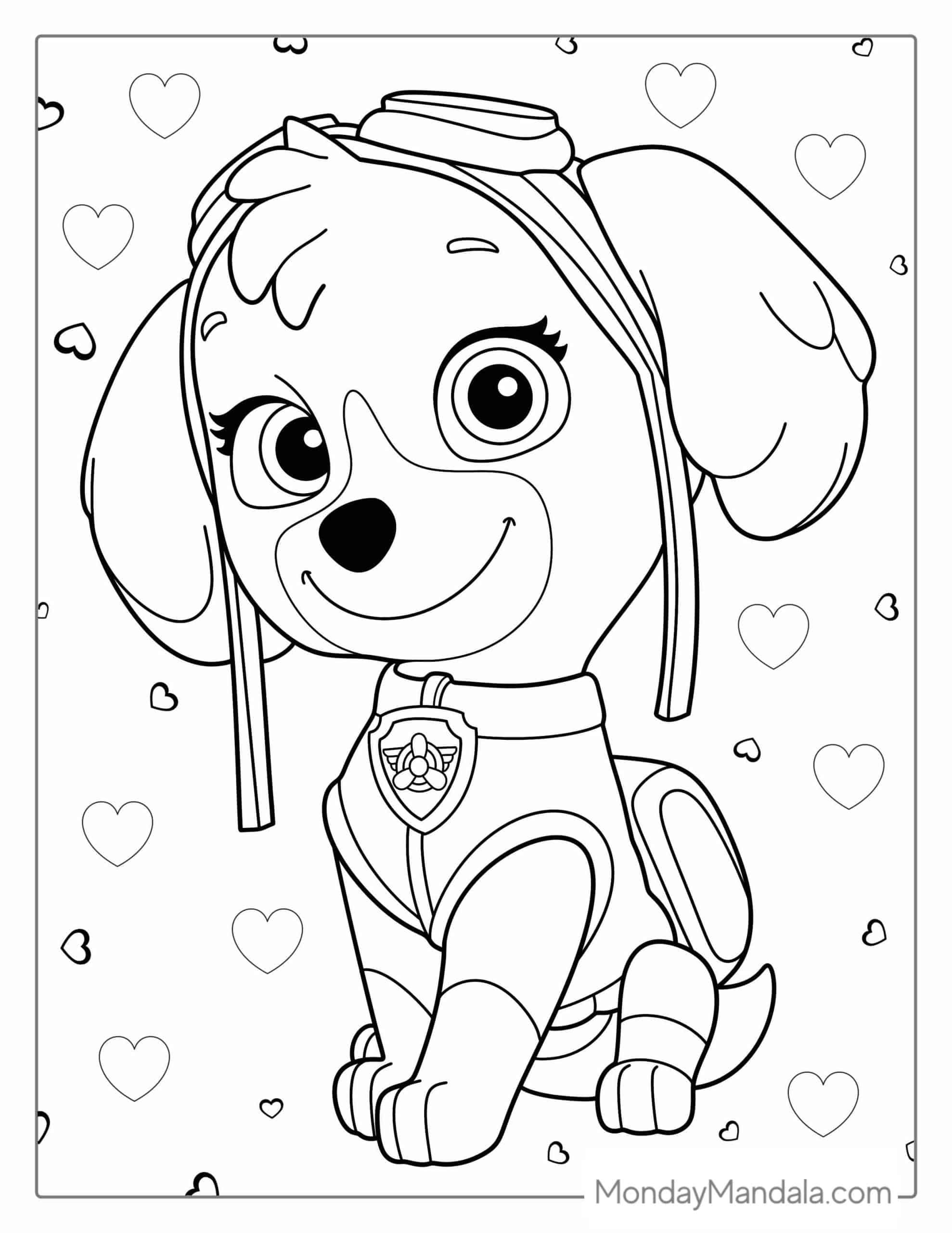 Chase Coloring Page For Kids Free Paw Patrol Printable Coloring Pages 