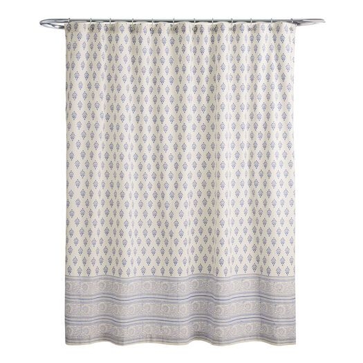 Chateau Blue And White Bhuti Block Print Shower Curtain By World Market