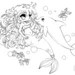 Chibi Mermaid Coloring Pages ColoringBay