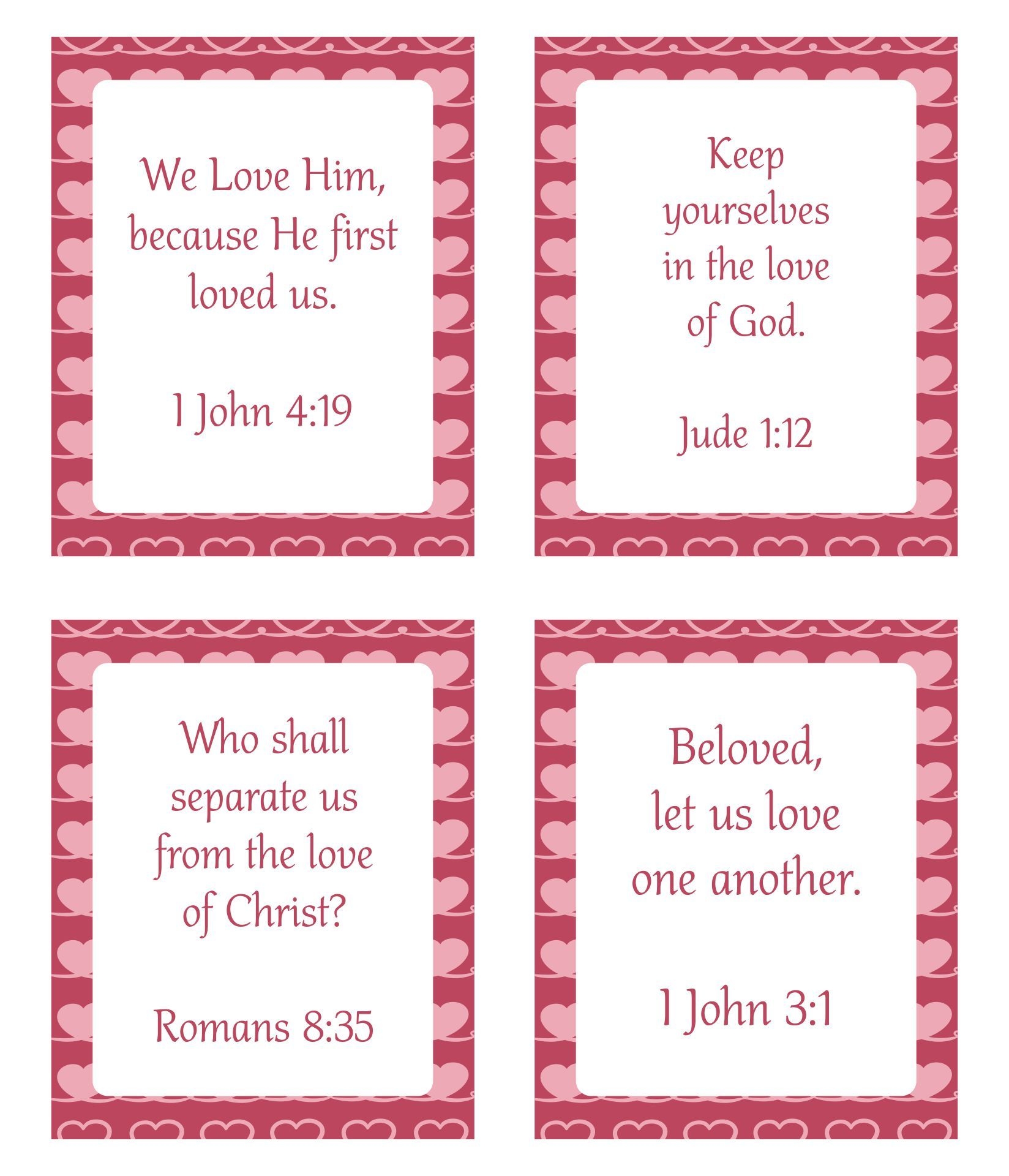 Christian Valentine Cards Free 10 Free PDF Printables Printablee 