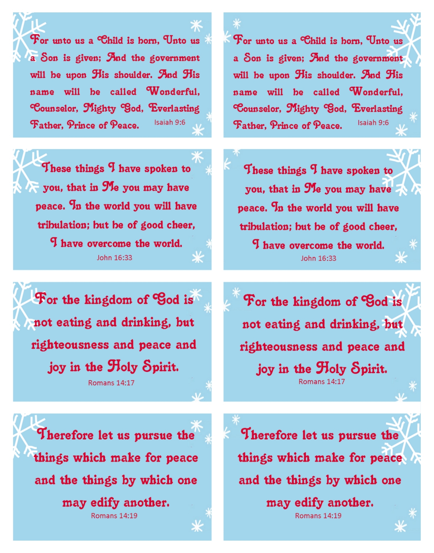 Christmas Bible Verses 15 Free PDF Printables Printablee