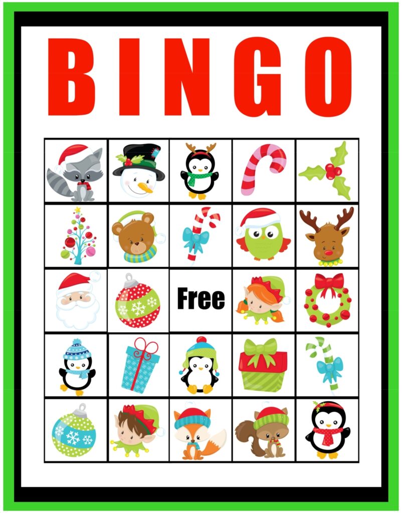 Christmas Bingo Sheets Printable Bingo Christmas Printable Card Cards