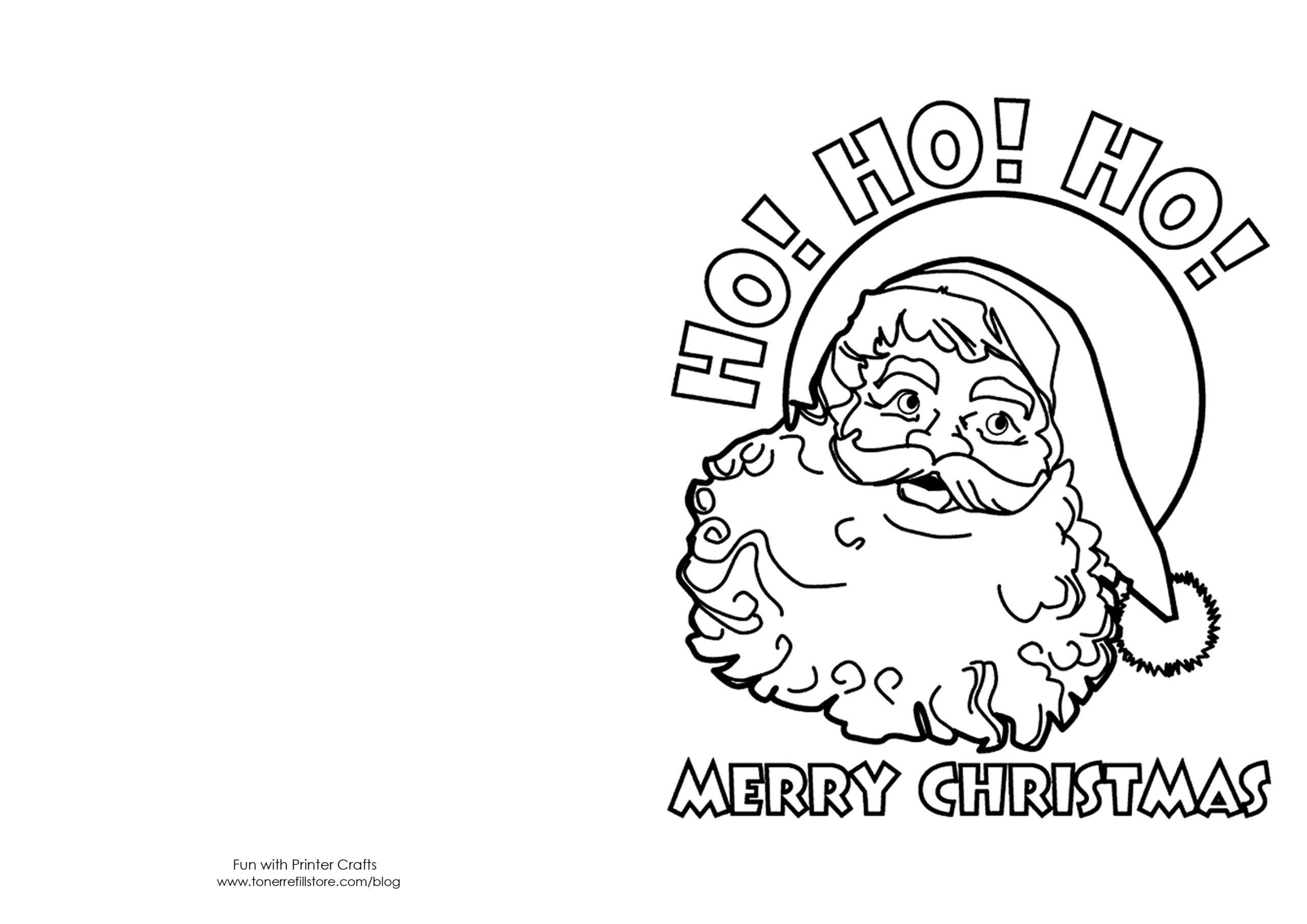 free printable christmas card coloring