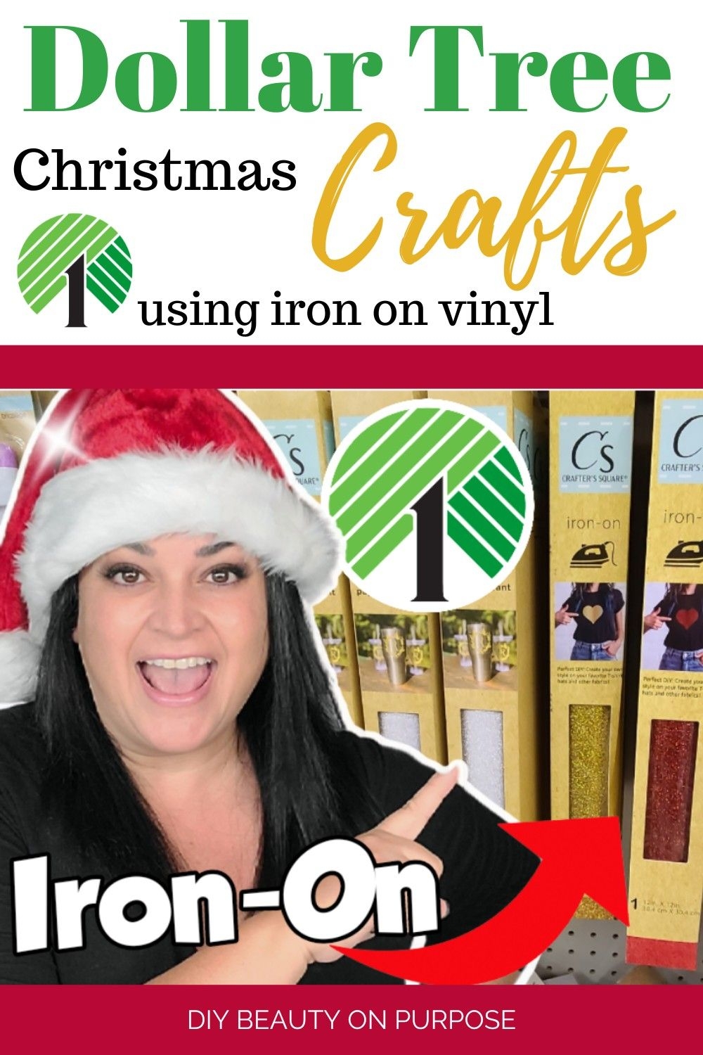 Christmas Crafts Using DOLLAR TREE Iron On Vinyl Vinyl Paper Vinyl 