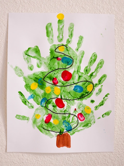 Christmas Hand Print Art