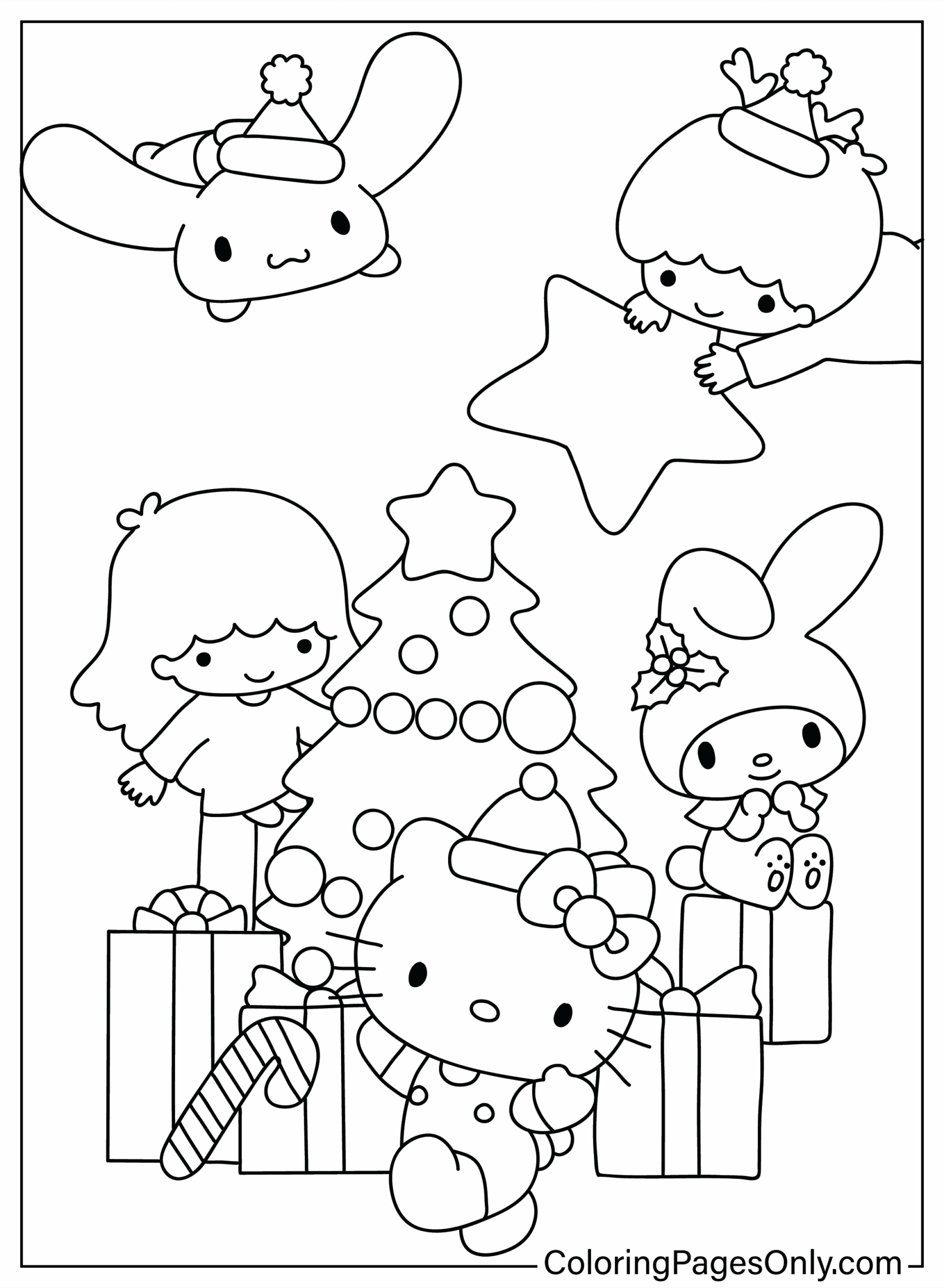 free hello kitty coloring pages