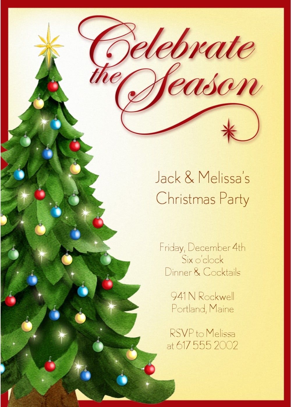 Christmas In July Invitation Template