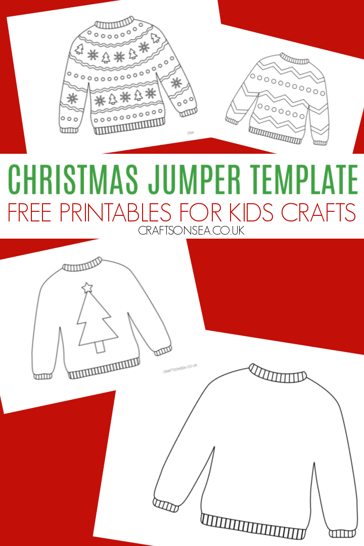 Christmas Jumper Template FREE Printable PDF Crafts On Sea Noel 