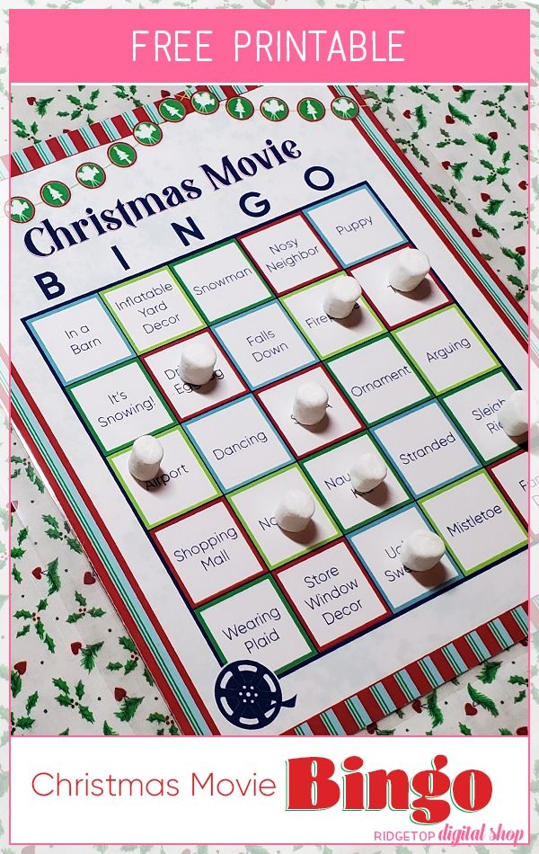 free printable christmas movie bingo cards