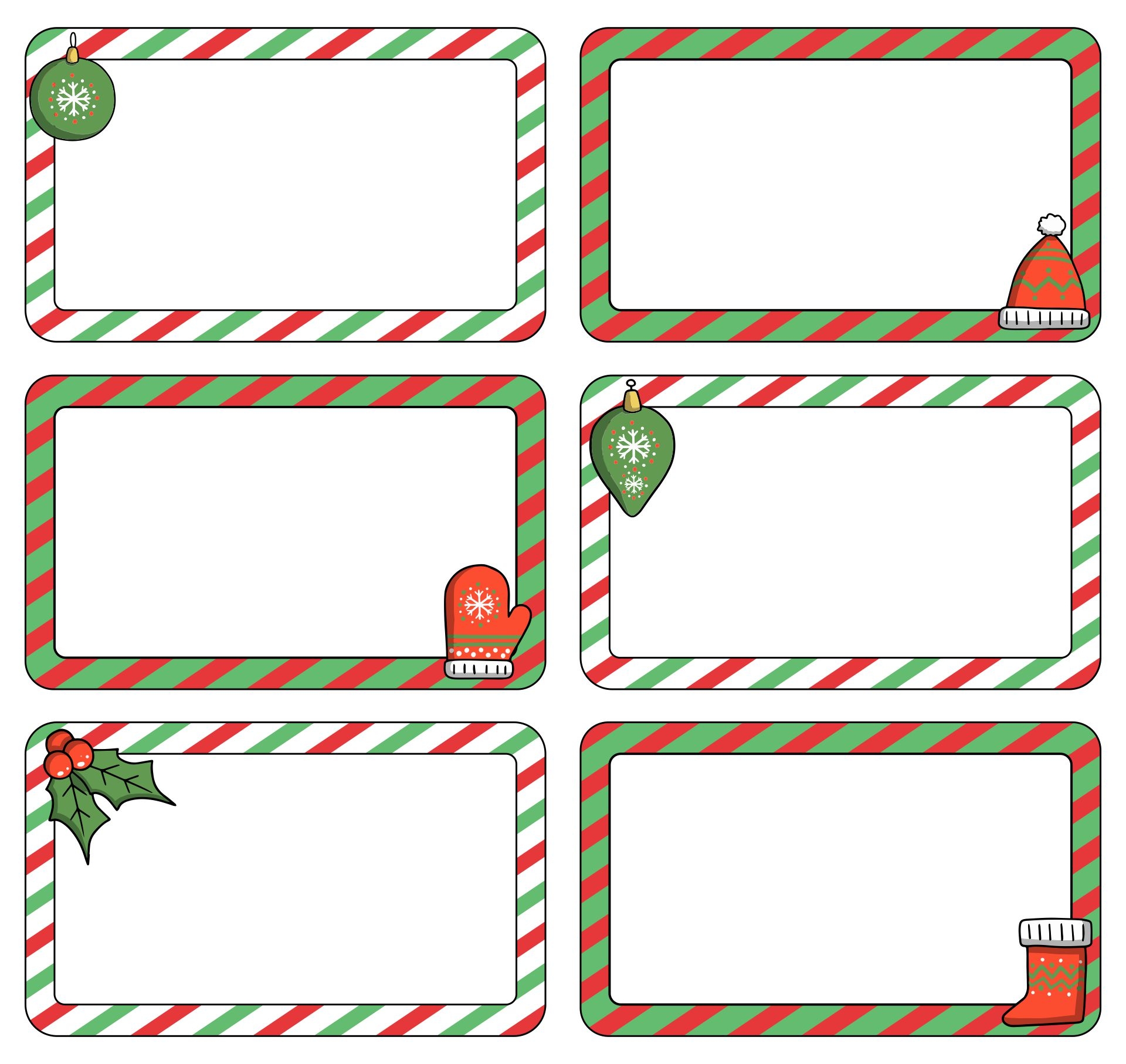 Christmas Name Cards 11 Free PDF Printables Printablee