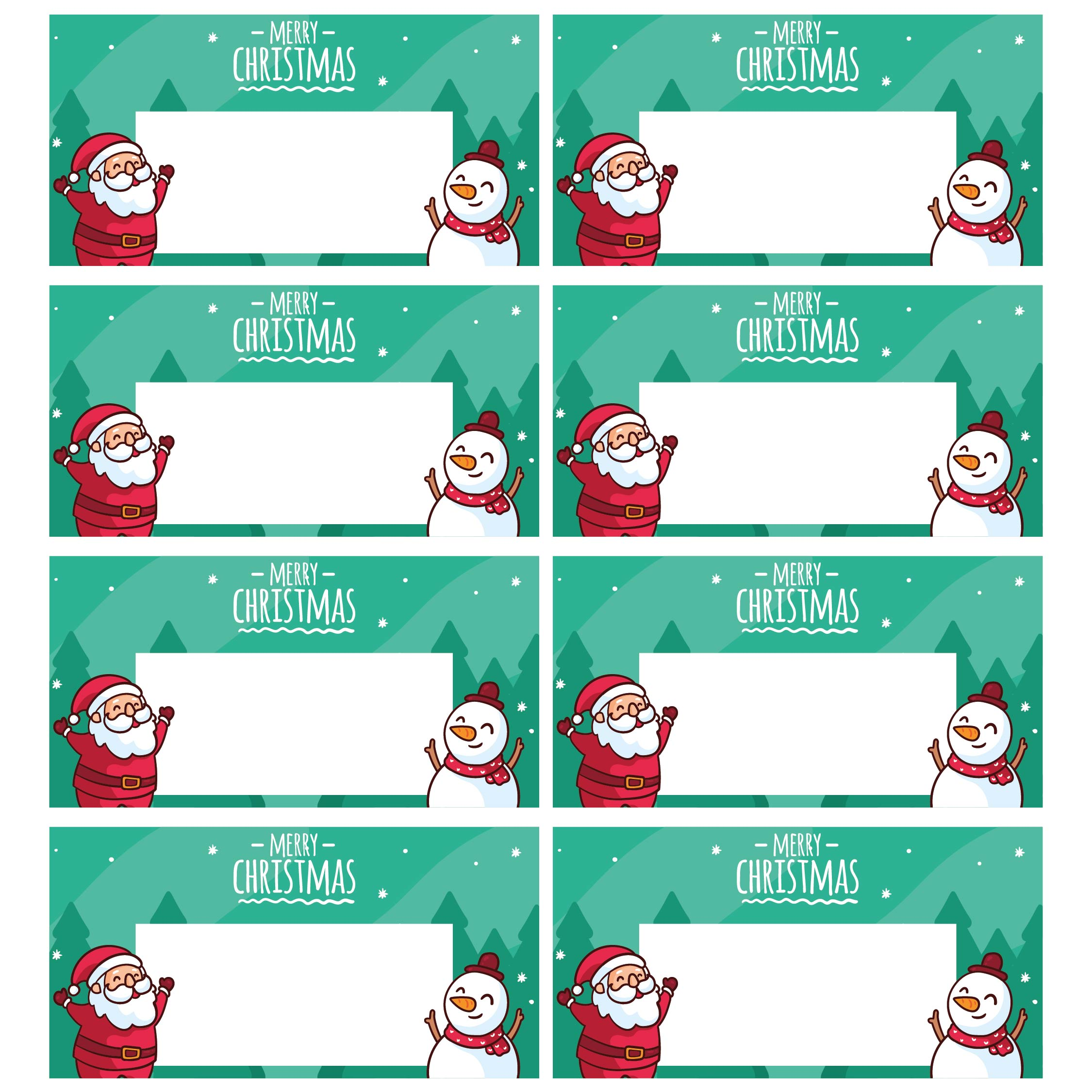 Christmas Name Cards 11 Free PDF Printables Printablee