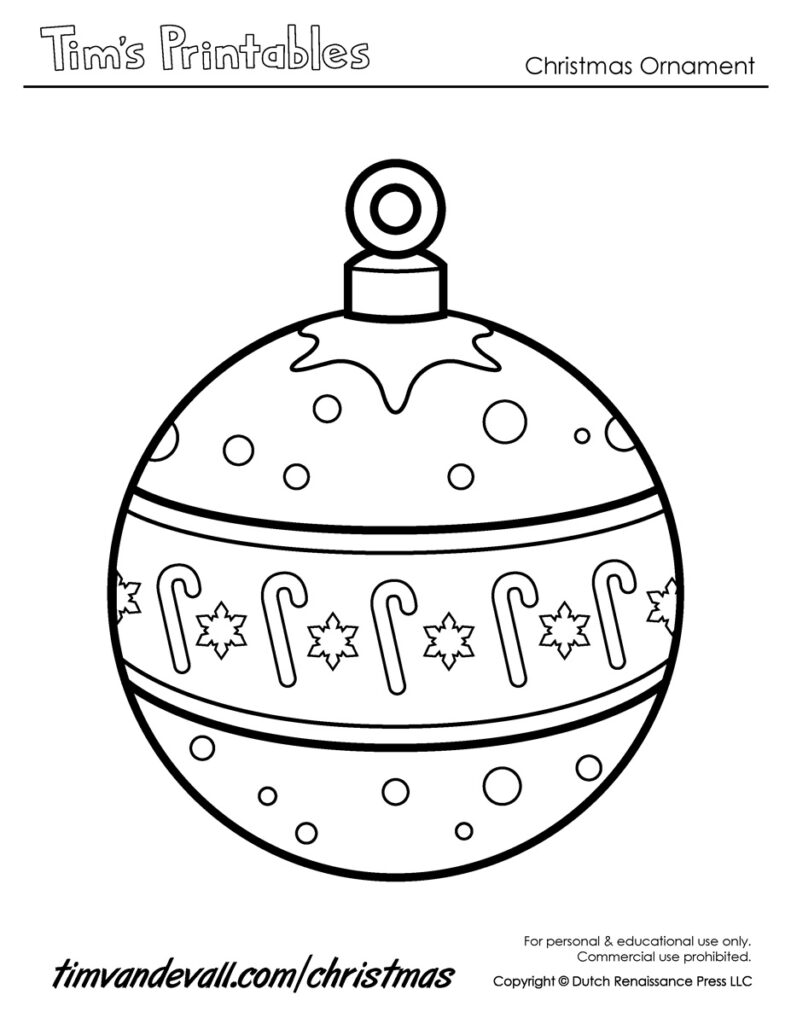 Christmas Ornament Template Tim 39 s Printables