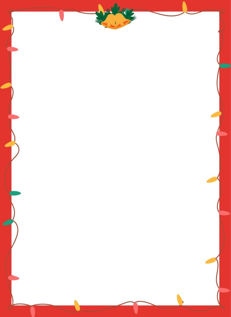 Christmas Stationary Borders 15 Free PDF Printables Printablee
