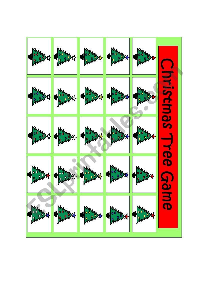 tree bingo printable