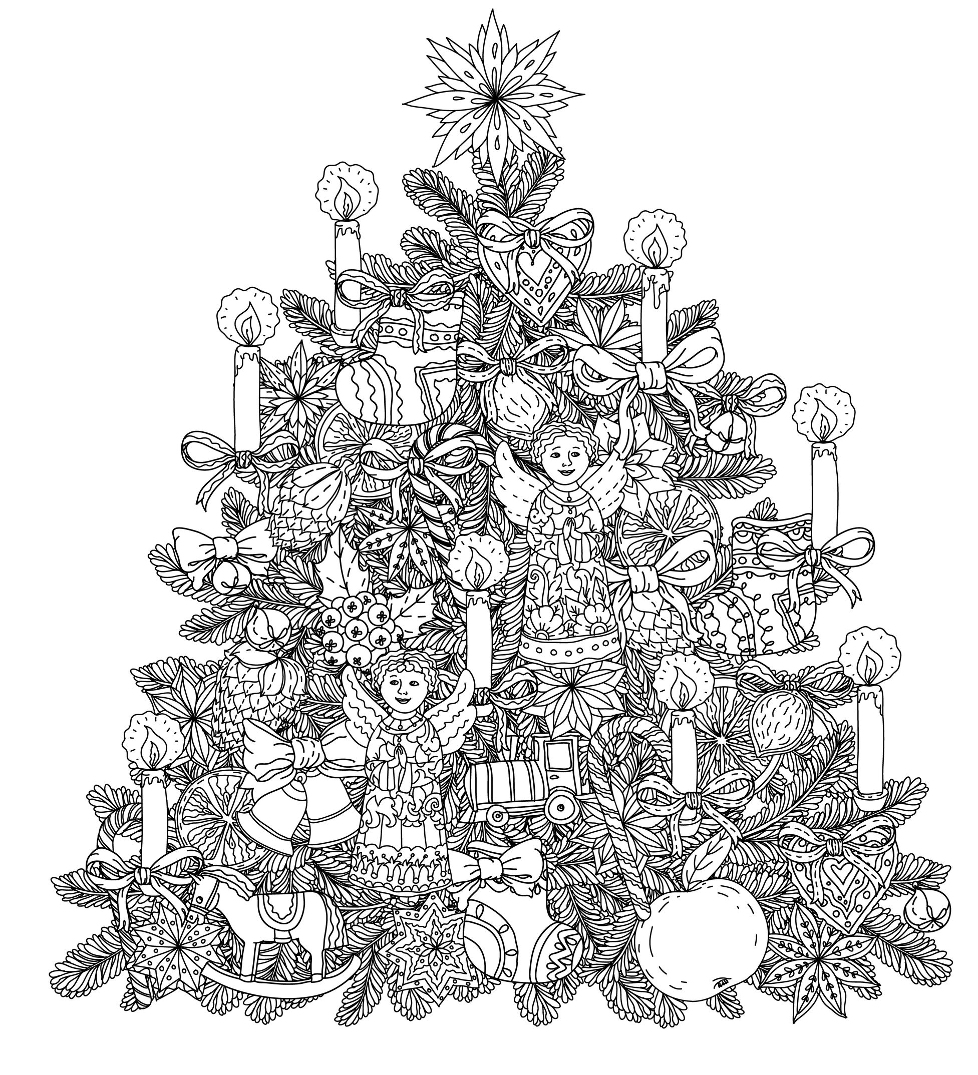Christmas Tree Coloring Pages