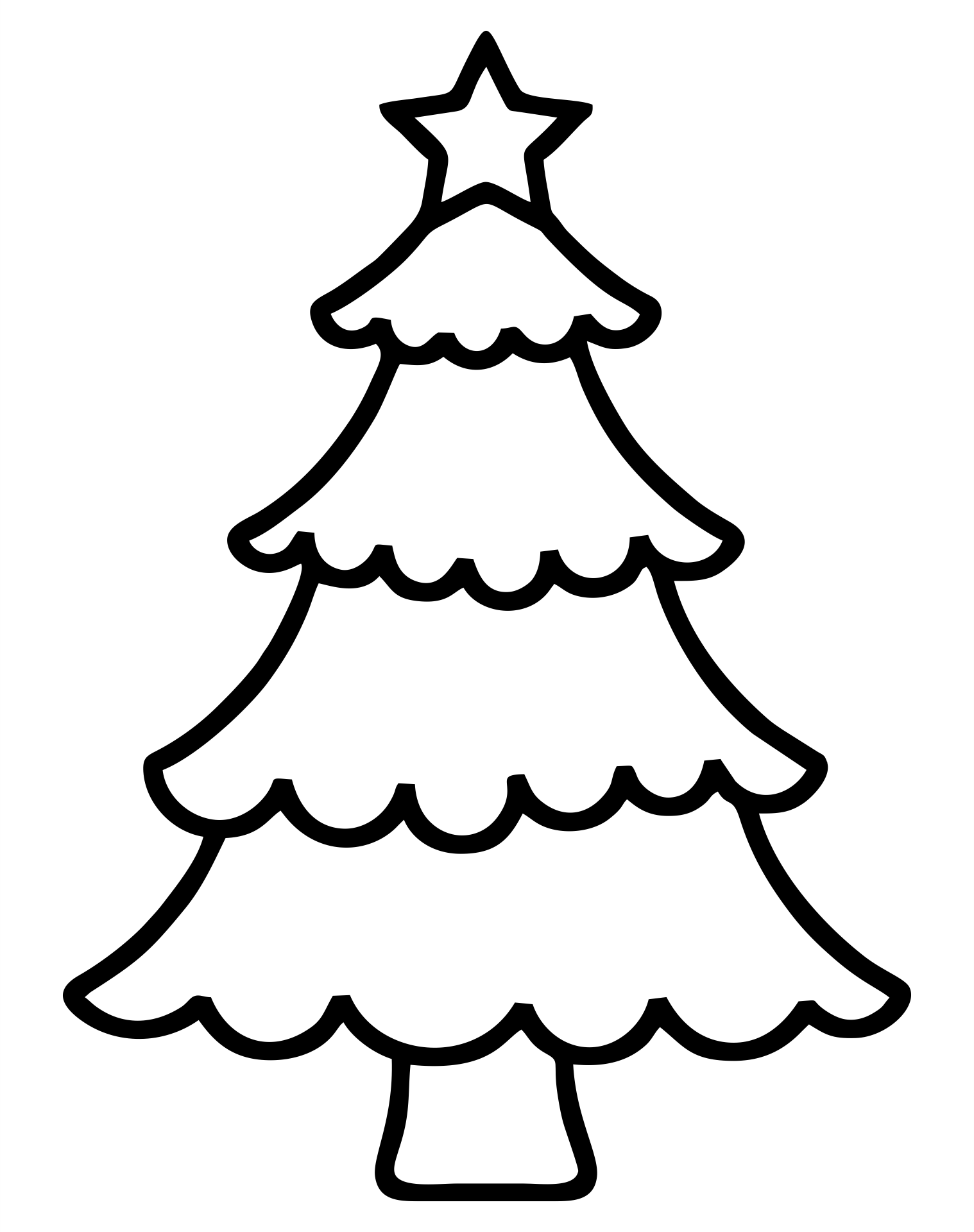 Christmas Tree Cut Out 15 Free PDF Printables Printablee