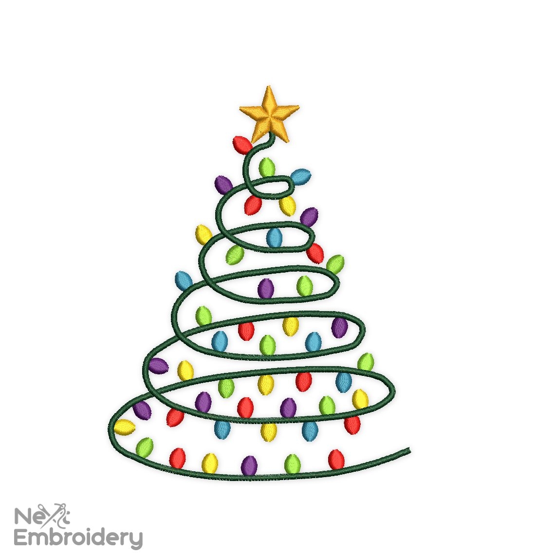 Christmas Tree Embroidery Designs NextEmbroidery