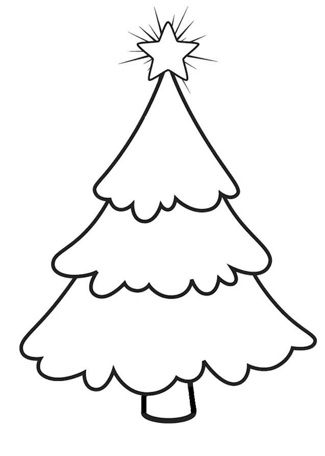 Christmas Tree Line Drawing Cliparts co